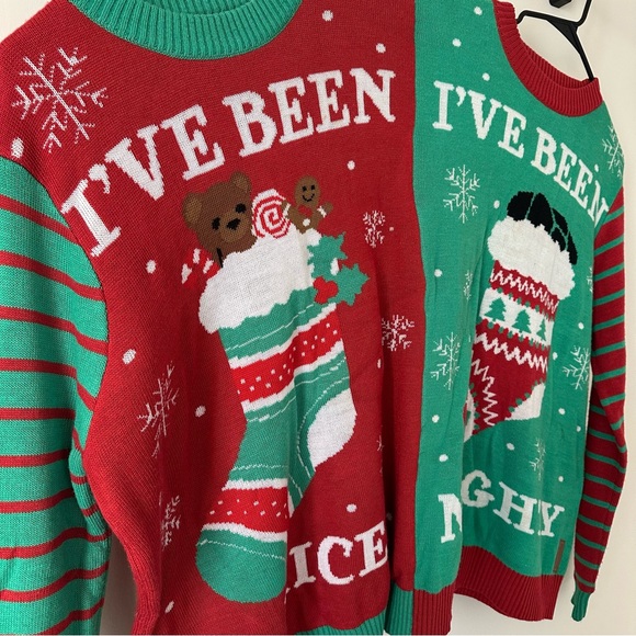 Typsy Elves Double Ugly Christmas Holiday Sweater - Picture 3 of 6